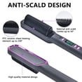 thumbnail image 3 of Electric Hot Comb Multifunctional Straight Hair Straightener Comb Negative Ion Anti-Scalding Styling Tool Straightening Brush Grey Purple US, 3 of 6