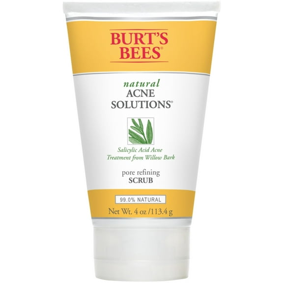 4 Pack - Burt's Bees Natural Acne Solutions Pore Refining Scrub 4 oz