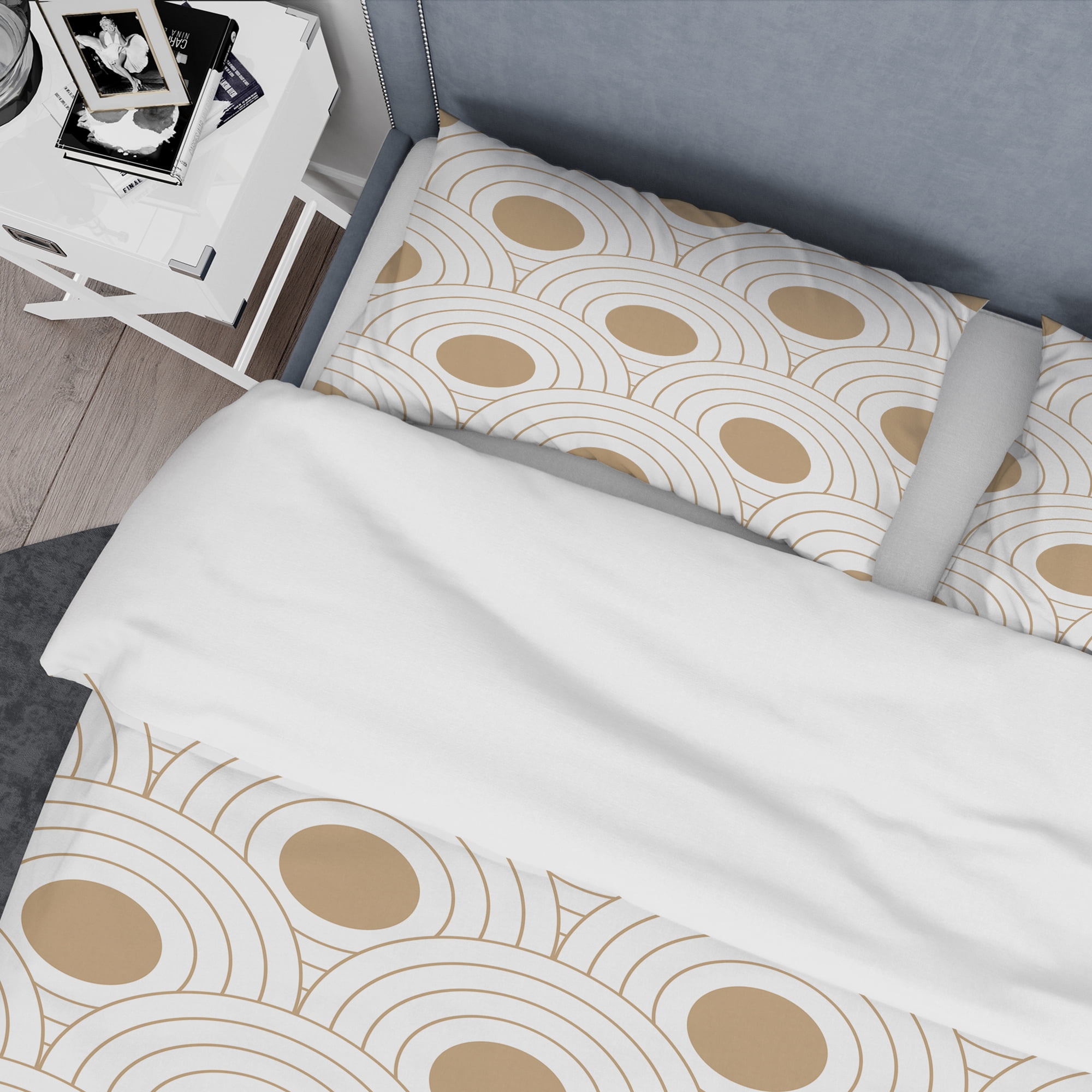 Designart 'Circular Retro Design' Mid-Century Modern Duvet Cover Set