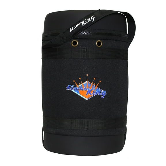 Flame King Gas Hauler for 5LB Propane Tank - Insulated Protective Carry Case for Camping and Outdoor Adventures