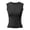 Black, variant on Women's Built-In Bra Round Neck Sleeveless Casual Tank Top For Summer Outdoor Music Festival And Everyday Wear