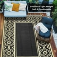 HUGEAR 6'x9' Reversible Outdoor Rug, Large Indoor Patio Area Rug, Waterproof, for Deck, Pool