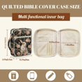 thumbnail image 5 of FOR U DESIGNS Rabbit Peony Pattern Bible Cover for Women Large Capacity Carrying Organizer Bag Quilted Bible Holder Case Bible Bag Christian Bible Accessories, 5 of 7
