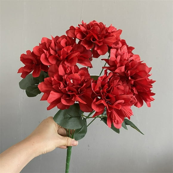 Clearance Sales WIZUTIZ High Grade Artificial Flowers Artificial Flowers Home Decoration Plastic Flowers Fake Flowers Decorative Flowers Red