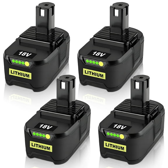 4 Pack 8.0Ah Fits for Ryobi Battery Replacement for Ryobi 18V Battery Compatible with Ryobi Battery 18V P102 P103 P104 P105 P107 P108 P109 P190 P122,Long Runtime & Fast Charging
