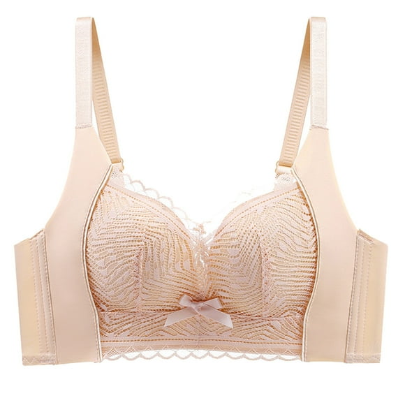 Cathalem Bras for Large Breasts Magiclift Original Support Bra Wirefree,Beige 70