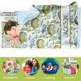 thumbnail image 3 of Custom Name Dinosaur Toddler Nap Mat - Personalized Dino Slumber Bag for Kids, Cozy Sleeping Bag for Daycare & Preschool, Soft and Fun Dinosaur Nap Mat for Naptime, Sleepovers, and Dino Adventures, 3 of 4