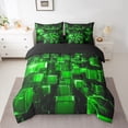 thumbnail image 2 of Erosebridal Lit Abstrait Néon en Sac Taille Simple, Ensemble de Lit Géométrique Dégradé, Adultes Adolescents, Réversible 7 Pcs, 2 of 5