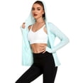 thumbnail image 3 of Pinspark Women's UPF 50+ Sun Protection Hoodie Jacket Cooling Long Sleeve Athletic Running Shirt Lightweight Full Zip Workout Top for Hiking Travel, 3 of 6
