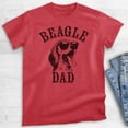 thumbnail image 2 of Beagle Dad T-shirt, Unisex Men's Shirt, Beagle Owner, Cool Dog Father Gift, Heather Red, Large, 2 of 6