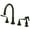 Bronze, variant on Kingston Brass KS2798ZLBS Silver Sage Double-Handle 4-Hole Widespread Kitchen Faucet with Brass Sprayer in Brushed Nickel