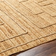 thumbnail image 6 of Hauteloom Tino Jute Living Room, Bedroom Area Rug - Contemporary - Straw, Dark Brown, Dark Beige - 18" Sample, 6 of 7