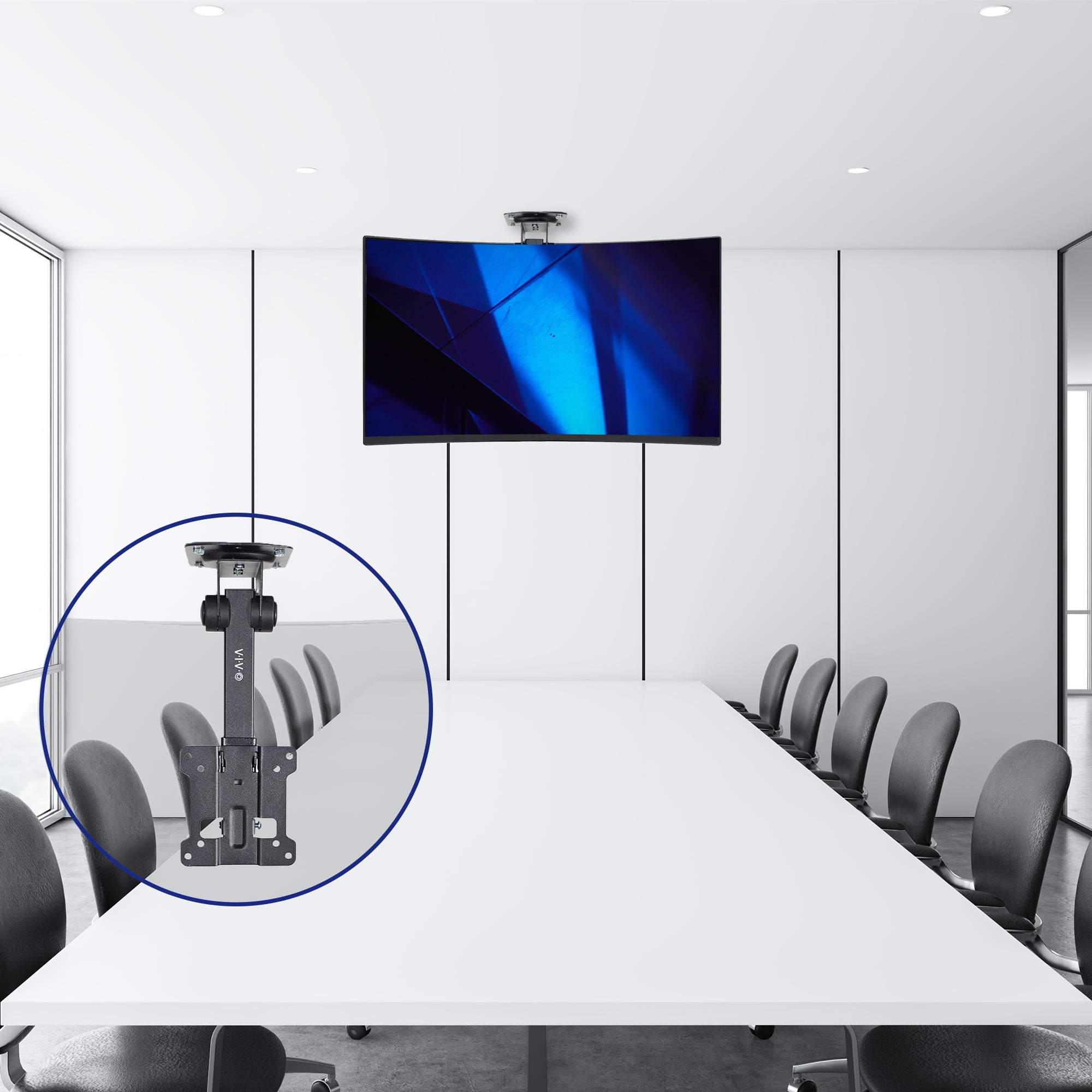 Flip Down Pitched Roof Ceiling Mount for 13" to 27" Screens | Flat TV & Monitors