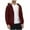 #004-Wine, variant on Men's Sherpa-Lined Hooded Jacket, Winter Warm Thickened Zip-Up Hooded Sweatshirt, Heavy Wool Coat