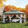 thumbnail image 6 of Ataucjin 11x11 FT Outdoor Gazebo, Heavy Duty Pavilion with Sturdy Metal Frame & Double Roofs, Patio Shelter with Mosquito Netting, Ideal for Backyard, Garden, Lawn, Deck, 6 of 8