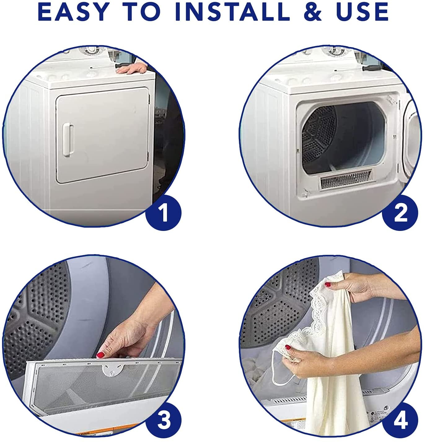 MaximalPower WE03X23881 Dryer Lint Screen Stainless Steel Screen for General Electric (GE) Dryer PS11763056 Replaces Filter Part No. WE03X23881 (1 Pack & Dryer Lint Screen Cleaning Brush)