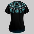thumbnail image 5 of EGNMCR Hauts de Sarrau d'Infirmière pour Femmes Mode Décontractée Imprimé Uniforme de Travail Manches Courtes Col en V Blouse T-shirt de Travail avec Poches, Cadeaux pour Femmes, 5 of 5