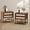 Walnut, variant on FANRAL Boho Chic 2 Drawer Nightstand with Rattan Accents,Stylish Storage Bedside Table with Shelf & Gold Handles,Walnut Night Stand