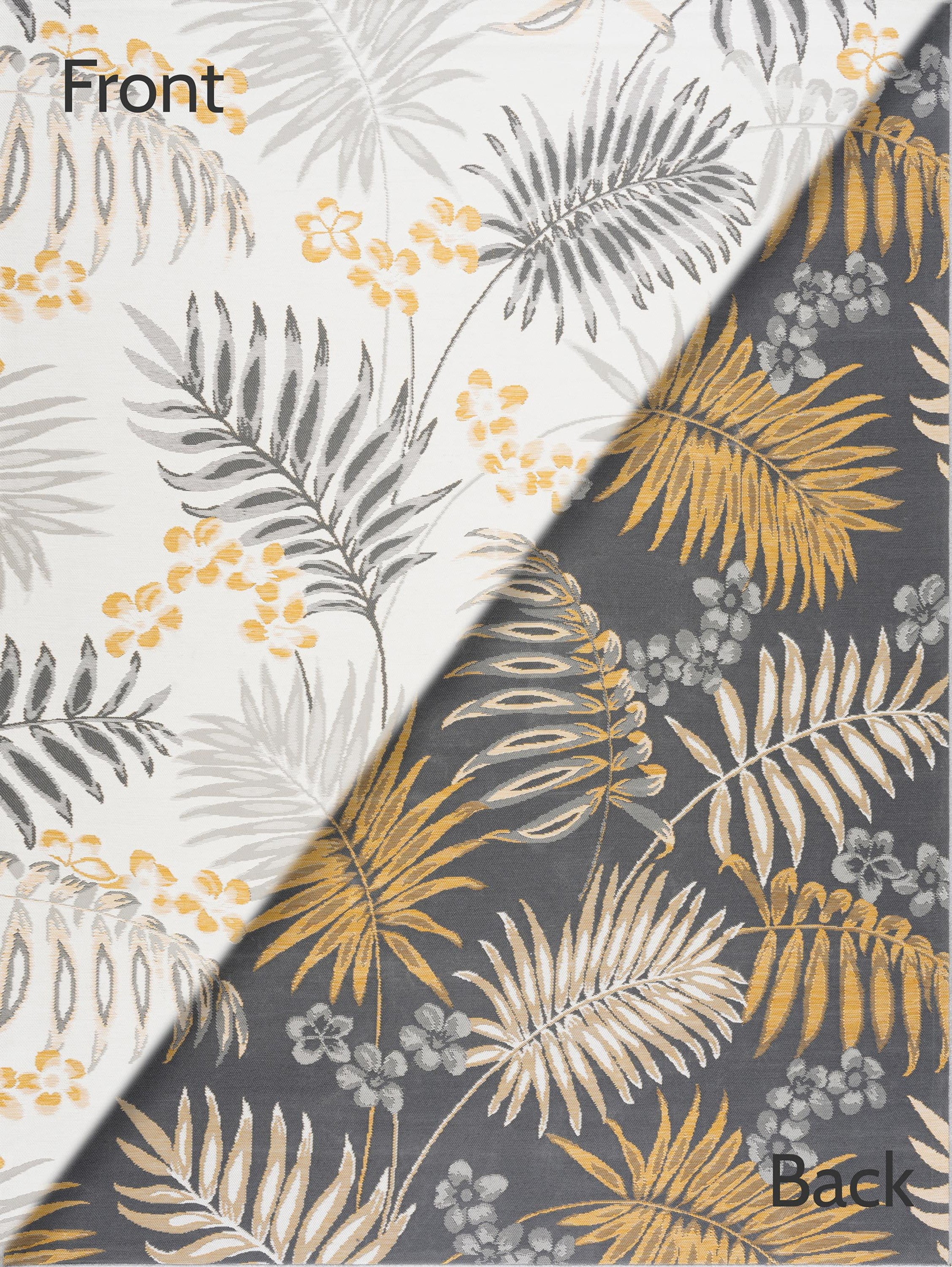 Bliss Rugs Floral Indoor Outdoor Rug Low-Profile Reversible Floor Mat for Patio, Entrance, Front Door | Cream, 2' x 3'