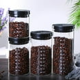 thumbnail image 3 of Glass Storage Jar With Airtight Lid - 35Oz Clear Glass Bulk Food Storage Jar For Tea Coffee Spices Candy Cookies, 3 of 8