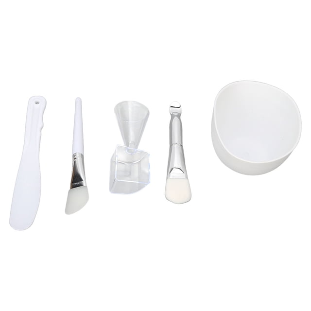 Face Mixing Bowl Set, Silicone Soft Texture Folds Freely Clear Measuring Cup Easy To Clean Facemask Mixing Tool Kit Mixing Bowl Silicone Brush Spatula Facial Mixing Tool For