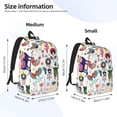thumbnail image 3 of Honeii Alpaca Flower Print Canvas College Laptop Backpack, Durable Rucksack Travel Notebook Bag School Backpack Book Bag for Men Women-Small, 3 of 7