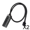 thumbnail image 1 of Adaptador de Conexión para Ventiladores Hugo 4 Pines Negro 2 Piezas, 1 of 3