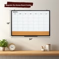 thumbnail image 2 of Comix Cork Dry Erase Calendar Board 24"x18" Magnetic Combination Whiteboard Combo for Wall with Markers, Eraser,Magnets,School Home Office, 2 of 8