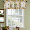 thumbnail image 4 of 2 Pack Valances for Windows, Sunflowers Window Valances for Living Room/Bedroom/Bathroom, Spring Gnomes Hydrangea Daisy Botanical Beige Light Filtering Kitchen Curtain Valance 42"W x12" L, 4 of 9