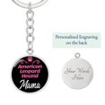thumbnail image 2 of Dog Mom Keyring American Leopard Hound Mama Circle Keychain Stainless Steel or 18k Gold, 2 of 7