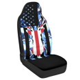 thumbnail image 2 of CHAQLIN US Flag Deer Head Car Seat Covers for Automotive, Easy to Install Vehicle Cushion Protectors Universal Size Polyester Fabric Seat Protectors, 2 of 11
