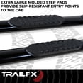 thumbnail image 3 of Convient aux 2019-2024 Ford Ranger TrailFX Nerf Bar A1549B TFX 4 Marches Latérales en Tube Ovale; avec Patins de Marche; Droit Ovale de 4 Pouces; Enduit de Poudre; Noir; Acier Doux; avec Embouts Soudés; Support de Panneau à Bascule, 3 of 3