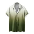 thumbnail image 2 of Aloohaidyvio men's shirts 4xl big and tall,Mens Gradient Color Shirt Short Sleeved Lapel Shirt Hawaiian Beach Regular Shirt Blouse,Men's Shirts on, 2 of 6