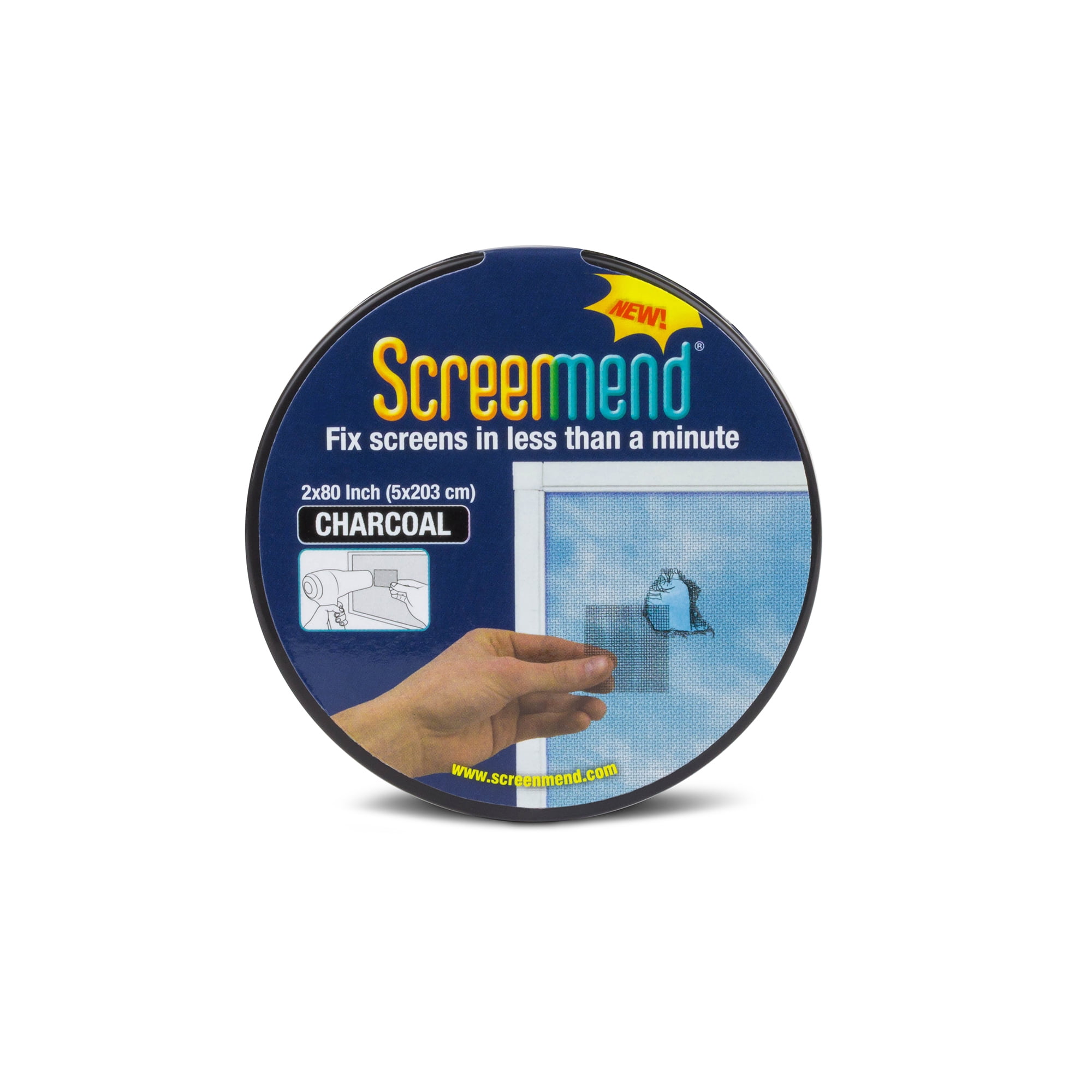 Screen mend Door and Window Screen Repair Roll, Charcoal, 2x80