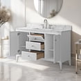 thumbnail image 7 of Vanity Art 48" Double Door Bathroom Vanity with Sink, Freestanding Storage Cabinet with Engineered Marble Top, Flip Down Tray, Drawer, and Shelf, 7 of 7