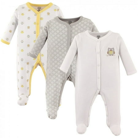 UPC: 0660168335255 | Luvable Friends Baby Snap Cotton Sleep and Play 3pk  Owl  3-6 Months
