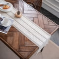 thumbnail image 3 of Tablecloth Rectangular Simple Striped Tablecloth Plain Tassel Cotton Linen Cover Towel Twill Tuck Mantel Countertop Modern Design Restaurant Decoration, 3 of 5