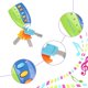 thumbnail image 3 of Para niños, juguetes de música Vocal de simulación remota, juguetes para bebés, juego de llaves de coche, juguete educativo, voces musicales, educación preescolar, vástago de 3 a 5 años, 3 of 4