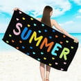 thumbnail image 2 of Dengmore Eye catching Soft Beach Towel Double sided Printed Beach Towel Superfine Fiber Adult Swimming Bath Towel Wholesale Quick Drying Double sided Velvet, 2 of 3