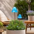 thumbnail image 7 of 2 Pack Vintage Iron Mushroom Ground Stake, Painted Metal Garden Ornament Flower Bed Planter Porch Yard Landscapes Decor, 7 of 7