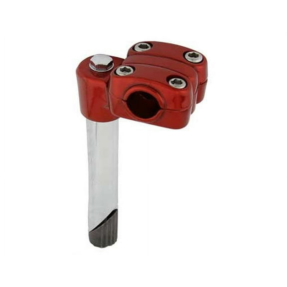 Alta Bicycle Steel 4 Bolt Alloy BMX Quill Stem,Multiple Sizes & Colors. (Red, 22.2mm)