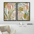 thumbnail image 3 of IDEA4WALL Framed Canvas Print Wall Art Set Tropical Monstera Leaf Colorful Collage Abstract Digital Art Decorative Bohemian Colorful Artwork for Living Room, Bedroom, Office - 24"x36"x2 Black, 3 of 5