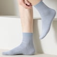 thumbnail image 4 of Nestiefly 1PCS Mens Ankle Athletic Socks Quarter Thin Cotton Running Sports Work Crew Socks 2026 Blue One Size, 4 of 6