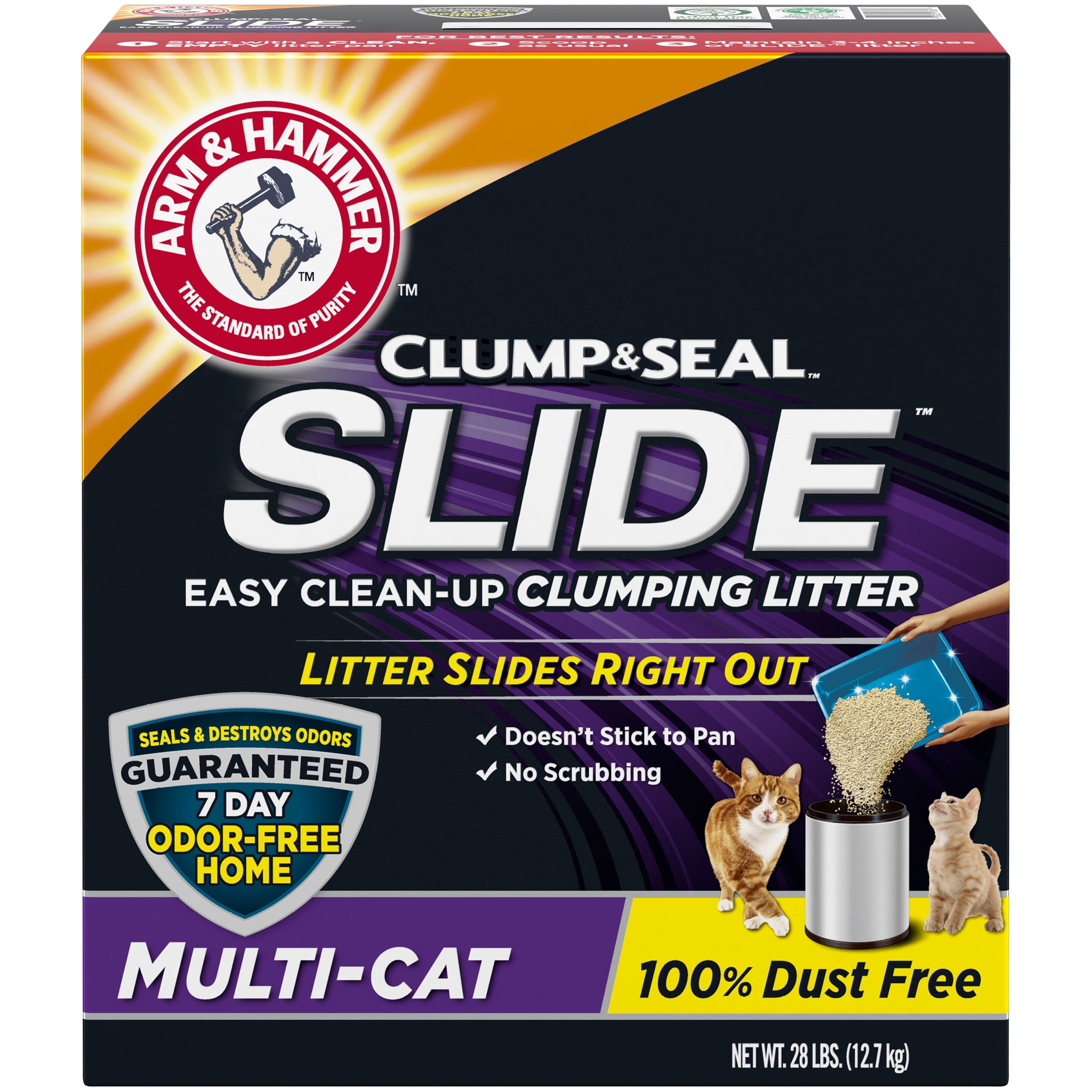 arm-hammer-slide-easy-clean-up-litter-multi-cat-28lb-walmart