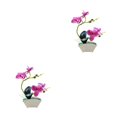 thumbnail image 4 of Orquídeas artificiales Bewildely 2Conjunto Púrpura, 4 of 6