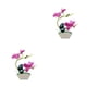 thumbnail image 2 of Moyic Bonsái de orquídeas artificiales, flores falsas, plantas simuladas, fiesta de boda, hogar, habitación, centro de , adornos para el Púrpura 2Conjunto, 2 of 6