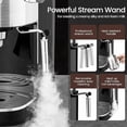 thumbnail image 3 of CRZOE Espresso Machine 20 Bar, Semi-Automatic Coffee Maker with Milk Frother Steam Wand, Nespresso Capsule Compatible, 45 oz Removable Water Tank for Cappuccino, Latte, Home,1350W, 3 of 6