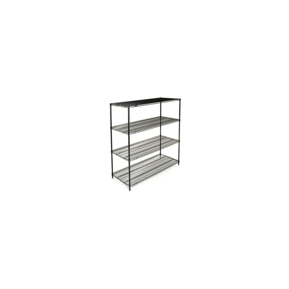 Nexel Wire Shelving, Black Epoxy, 72"W X 18"D X 63"H