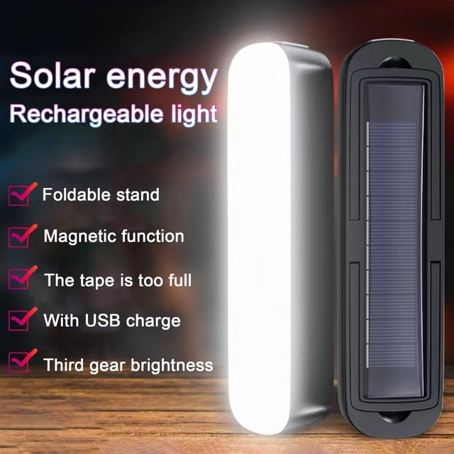 LJNYFDC Hanging Camping Lantern Solar Camping Lantern Magnetic Base Super Bright High Waterproof 4 Light Modes Rechargeable LED Camping Light Ideal for Outdoor Use