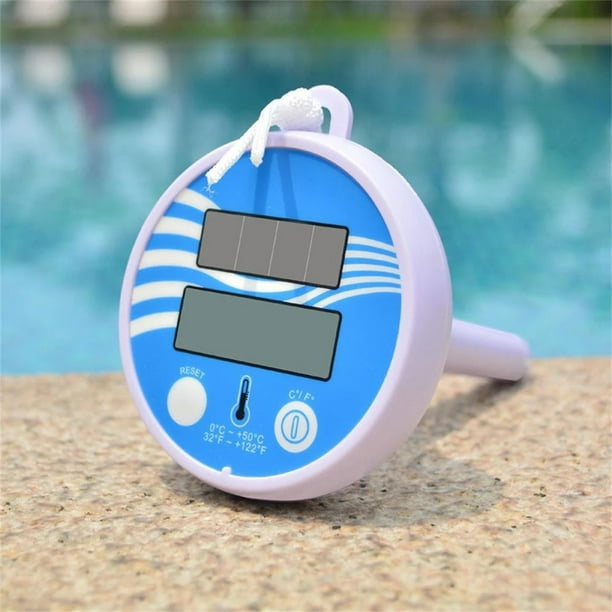 Solar Powered Digital Thermometer Wireless Pond Pool Floating Lcd 